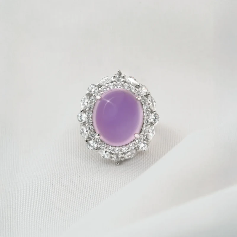 Lavender Jadeite Ring 2 Lavender Jadeite Ring