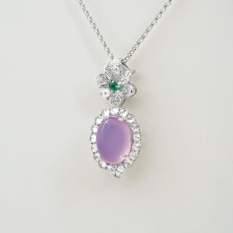 Lavender Jadeite Pendant 2 Lavender Jadeite Pendant