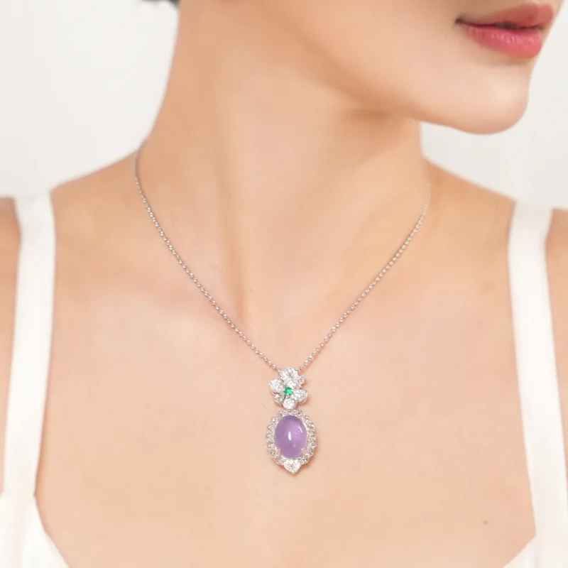 Lavender Jadeite Pendant 3 Lavender Jadeite Pendant